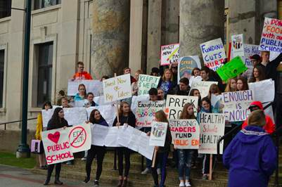 Great Alaska Schools rally at Capitol - Alaska Democrats photo