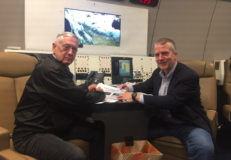 A legend has landed: Defense Secretary Mattis arrives in Alaska