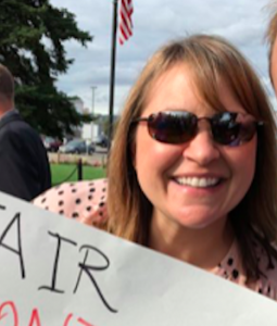 Commissioner of Labor Drygas protests Fairbanks City Hall