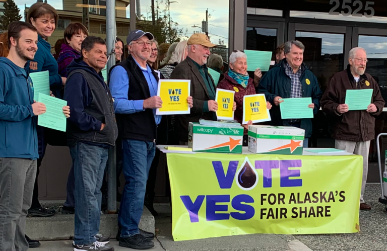 Oil ‘tax hikers’ take delivery of their petition booklets