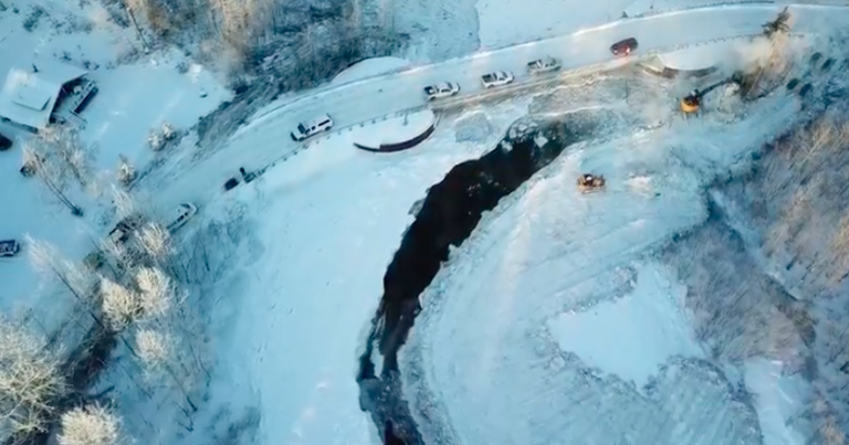 Must watch video: Drone footage of battling the Willow Creek ice dam