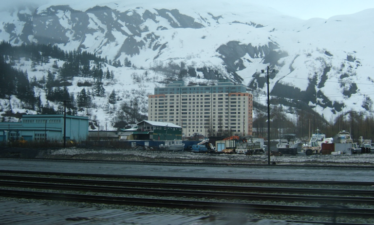 Simulator: Wuhan virus meets Whittier, Alaska