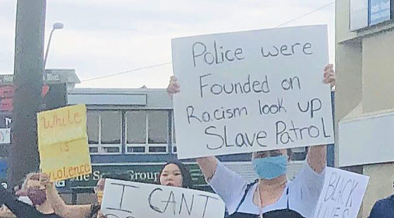 Anchorage racism rally pamphlet says ‘pigs are enemy of the people’