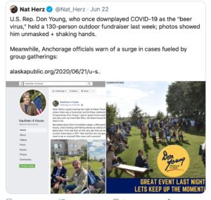 Bias showing: Public broadcaster faults an unmasked Rep. Don Young, but ignores bare-faced Alyse