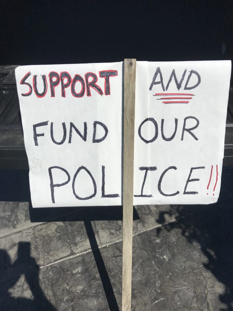 Lone dissenter? Juneau man protests in support of police