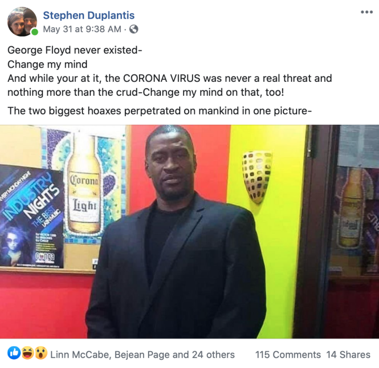 Candidate Duplantis thinks ‘COVID is a hoax and George Floyd didn’t exist’