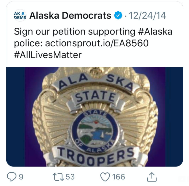 Alaska Democrats once said ‘All Lives Matter,’ now they support defunding police?