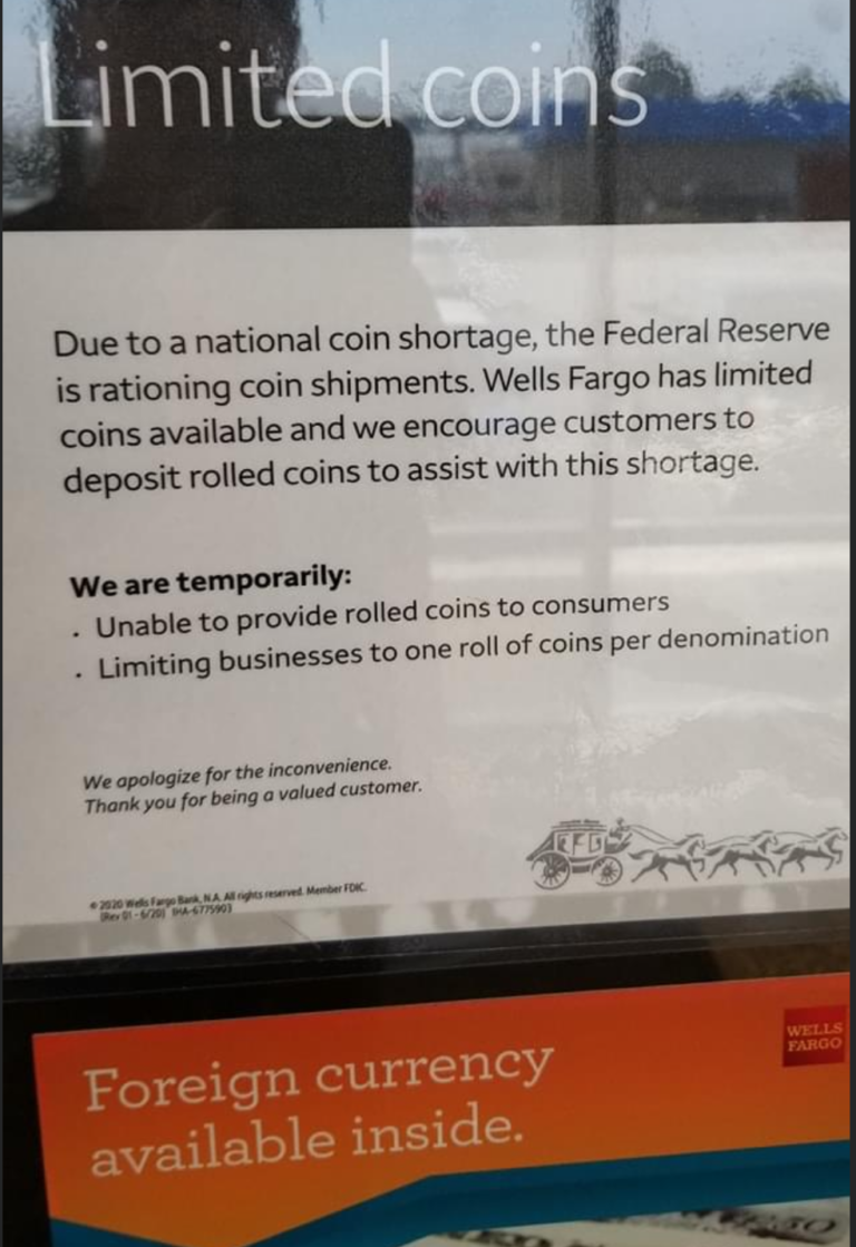 COVID coins a new shortage