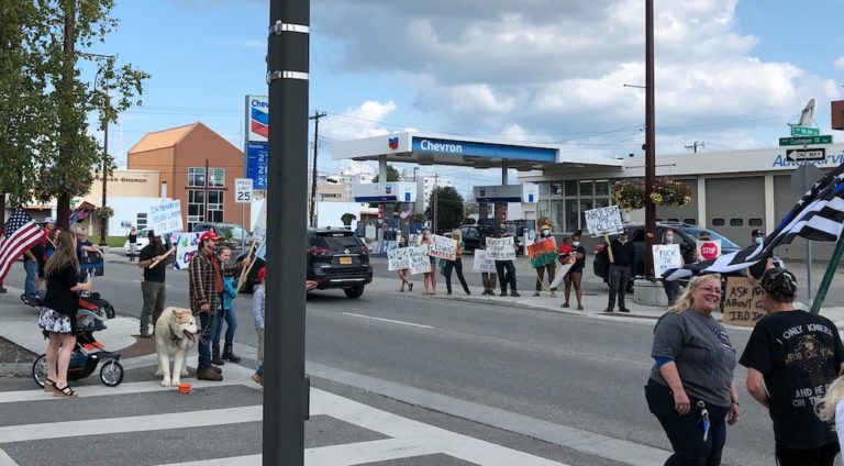 Fairbanks ‘Back the Blue’ rally gets a dose of anti-police activism