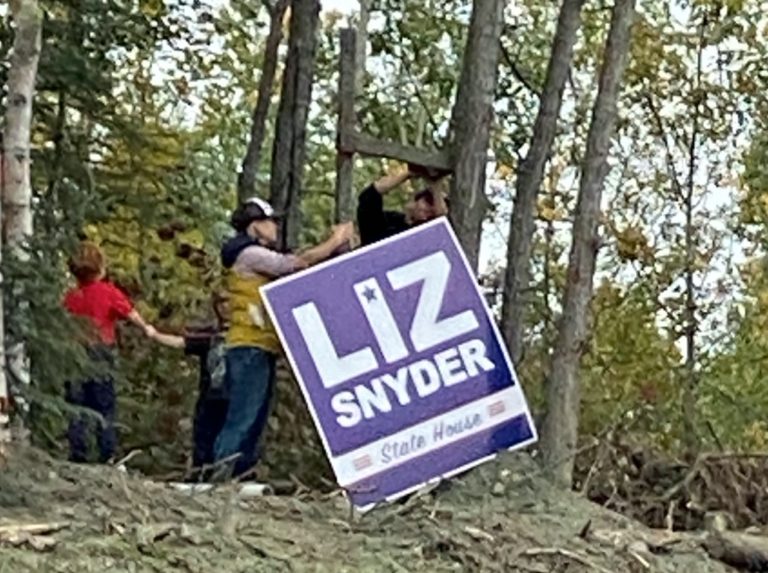 Snyder posts campaign sign on ‘Loser Hill’ in Muldoon