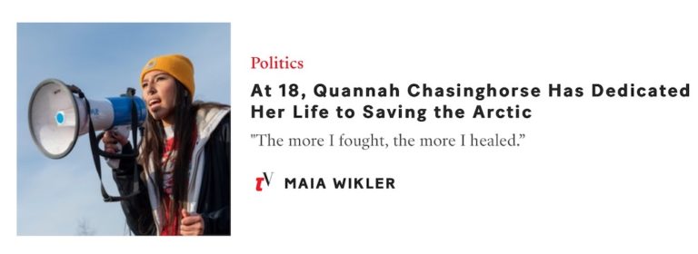 Media watch: Fairbanks teen noticed by Teen Vogue for Arctic, anti-oil activism