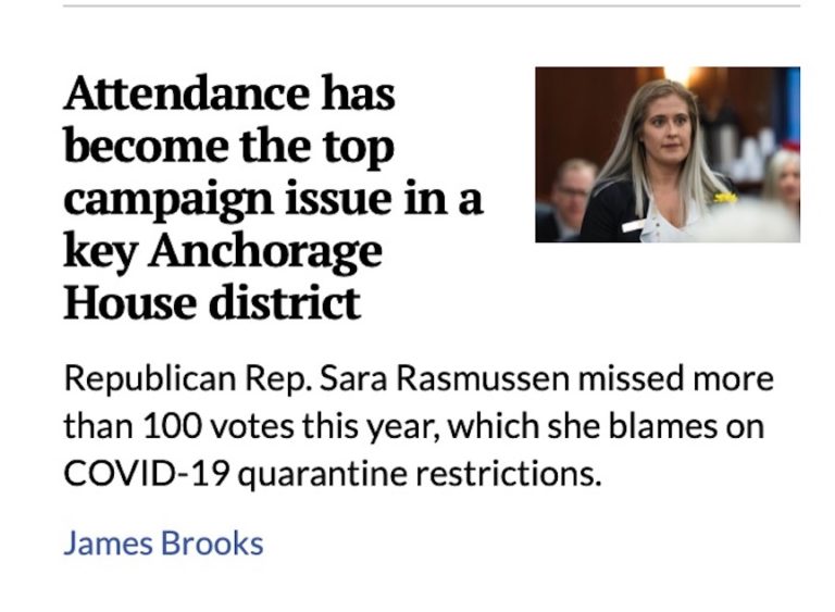 ADN, which has missed 100 stories this year, goes after a rising legislator who was quarantined out of Juneau