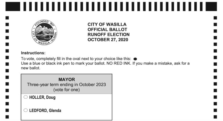 Wasilla residents to vote in runoff for mayor on Tuesday