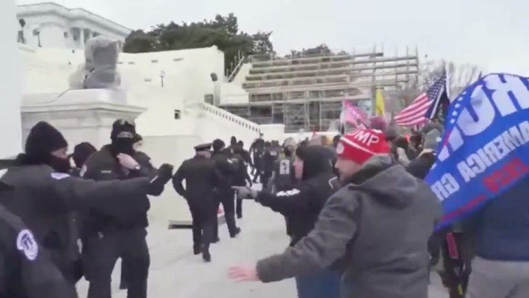 Pence won’t intervene, and protesters get aggressive outside Capitol