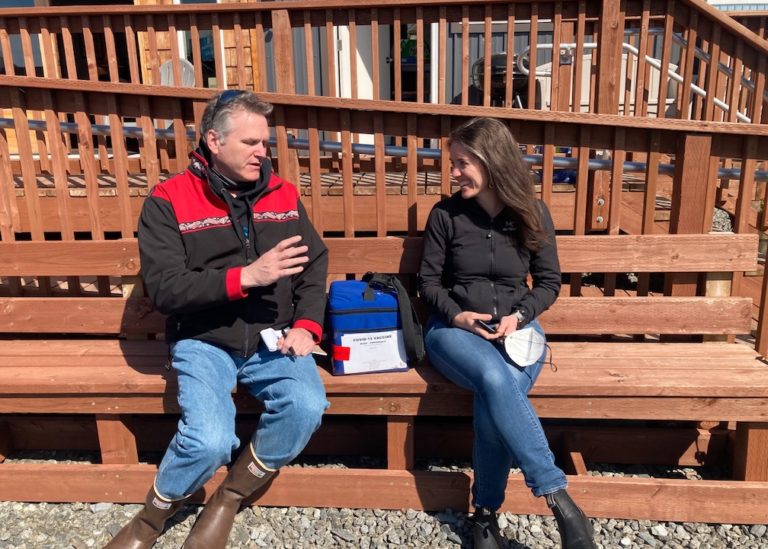 Gov. Dunleavy, Dr. Zink deliver vaccines to isolated Hyder, Alaska, and Canadians