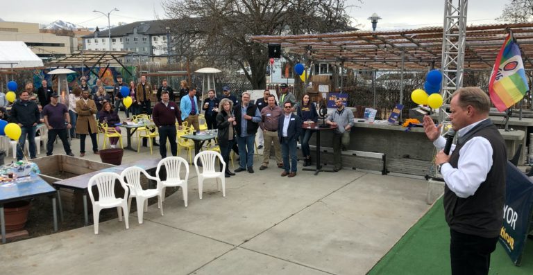 Bronson event at friendly watering hole attracts 100 enthusiastic supporters