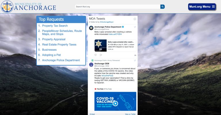 Former acting Anchorage mayor left the new mayor a vaccine- and social media-focused  Muni website. It’s now changing fast.