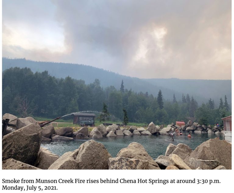 Chena Hot Springs evacuated as fire advances