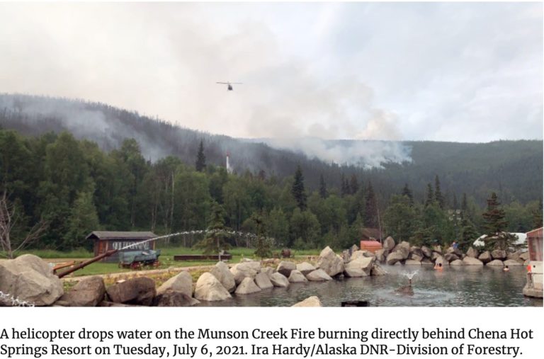 Firefighters get help from cooler temperatures, light rain near Chena
