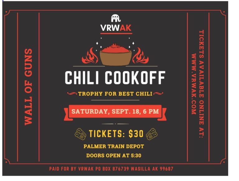 Chili cook-off Sept. 18 in Palmer