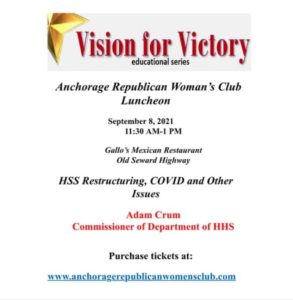 Anchorage Republican Women’s Club books Commissioner Adam Crum as keynote