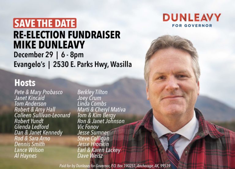 MatSu fundraiser for governor at Evangelo’s