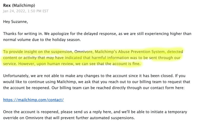MailChimp admits mistake on Must Read Alaska content, but MRAK already pulled the plug on the bad boys of bulk email
