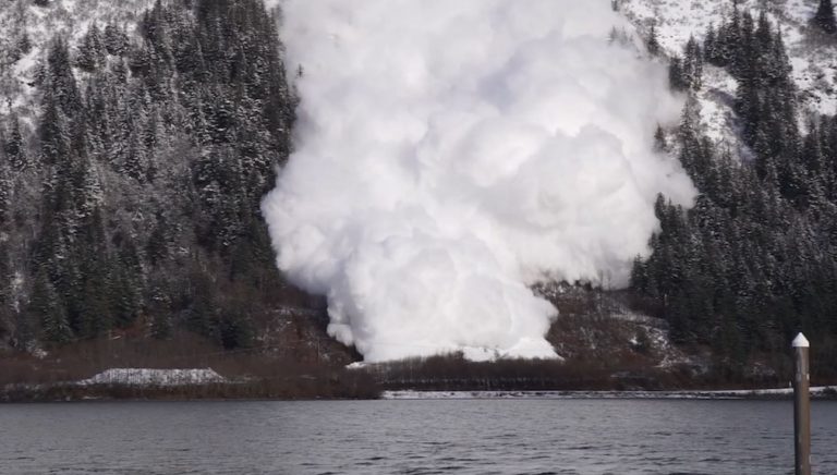 Video: Watch Thane Road avalanche on DOT camera