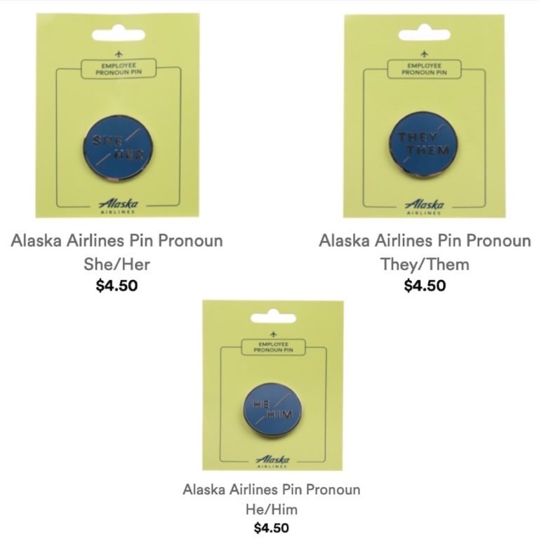 Alaska Airlines employees can now wear ‘they/them’ proper pronoun buttons