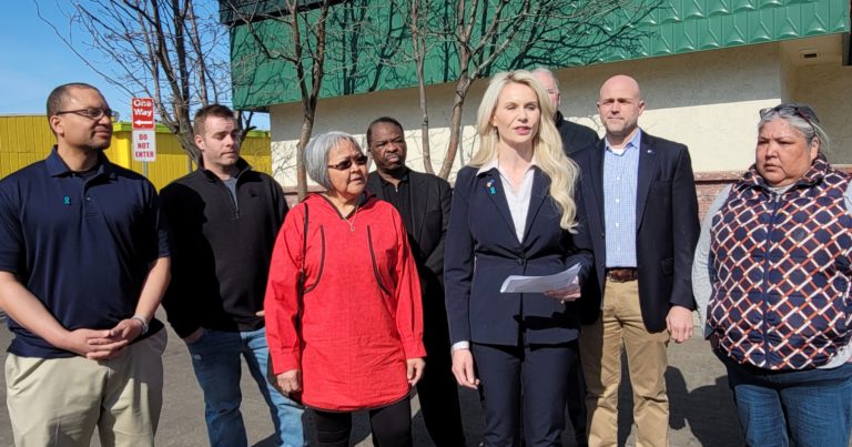 Tshibaka opens campaign office in Anchorage, formally files with Division of Elections