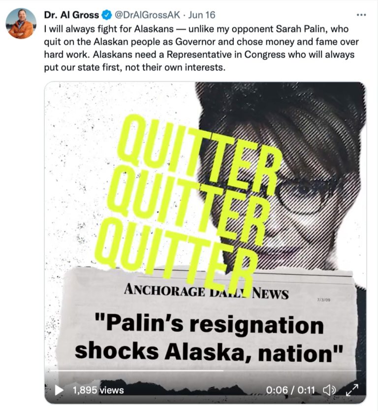 Race to replace: Gross explains why he quit, and Palin says she hopes Gross voters will give her a look