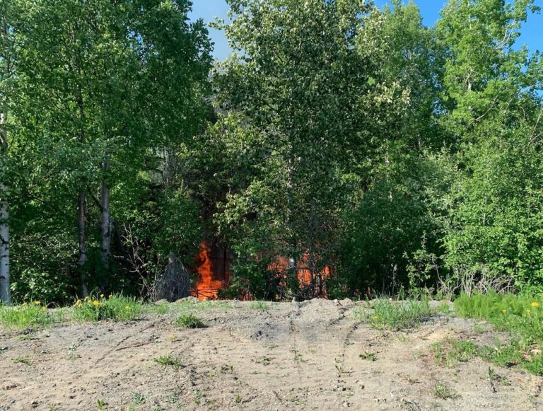 Urban forest fires: Homeless camp fire extinguished off of Dimond Blvd