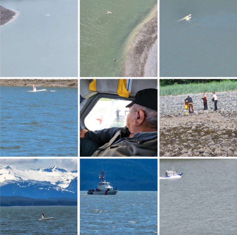 Only in Alaska: Plane makes water landing, and two swim to shore, aided by floatplane passing by area