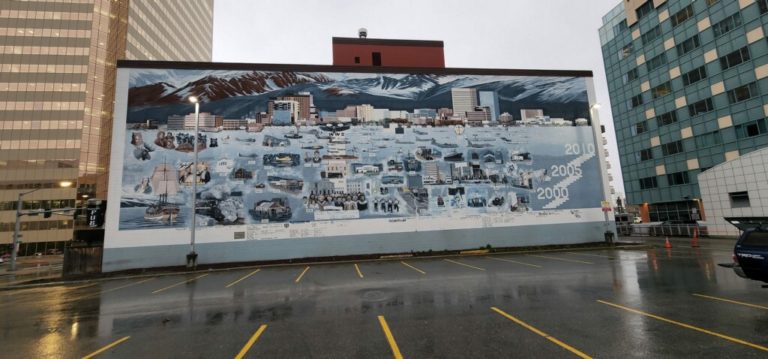 New mural to take place of city timeline of Anchorage on building next to city hall