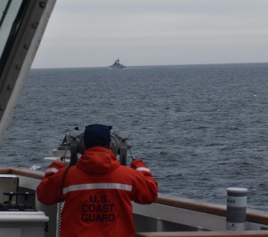 Breaking: Coast Guard encounters Chinese missile cruiser and Russian ships in formation in U.S. Bering Sea