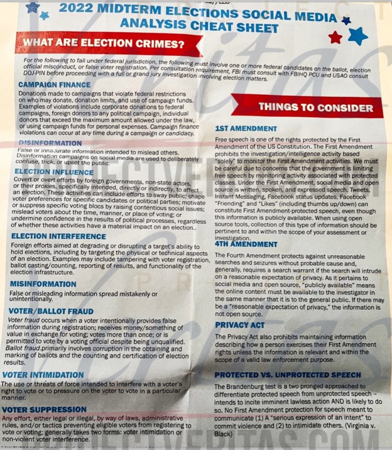 Leaked document: FBI has turned its attention to those who spread election misinformation or disinformation