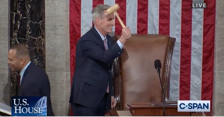 McCarthy voted Speaker of House in chaotic session, 15 rounds of voting, and physical restraint of a member