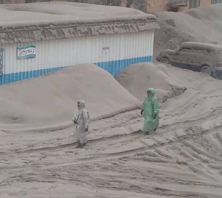Ash fall from Shiveluch volcanic explosion drifts from Russian Far East