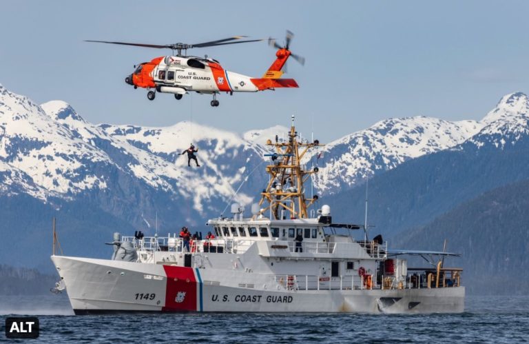 Coast Guard searches for four missing off Sitka; one dead in boat wreckage