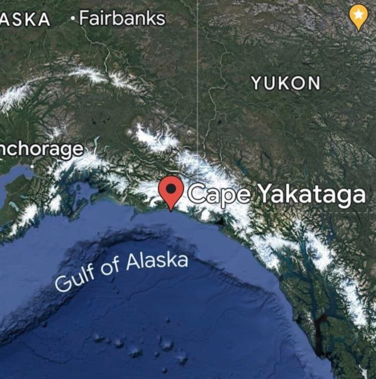 Wreckage of aircraft spotted near Yakataga, en route to Ketchikan