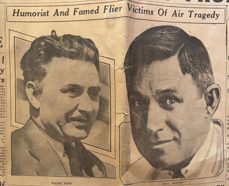 Carone Cobden: The last flight of America’s cowboy-philosopher Will Rogers, and aviator Wiley Post