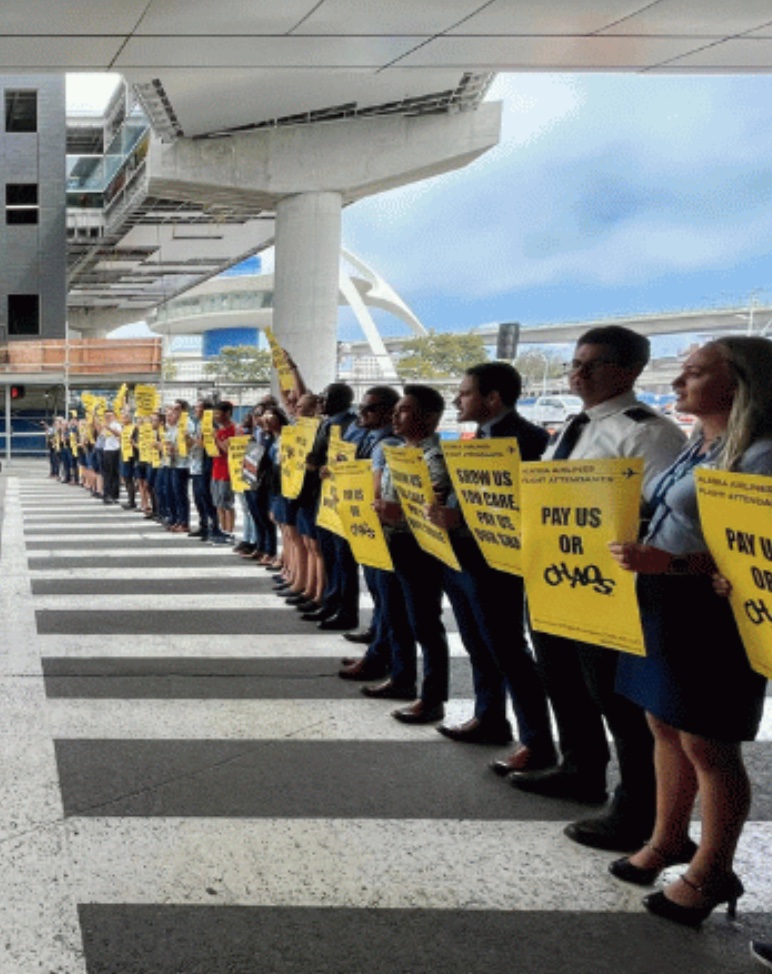 Alaska Airlines flight attendants authorize strike 'Pay us, or CHAOS