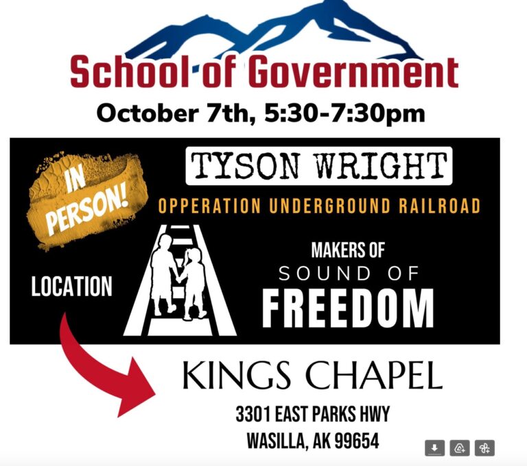 School of Government speaker is Tyson Wright, director at renown Operation Underground Railroad