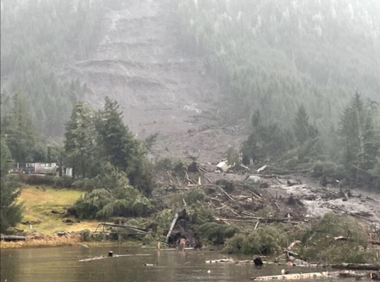 Major landslide in Wrangell takes out homes, at least three have died, three are missing