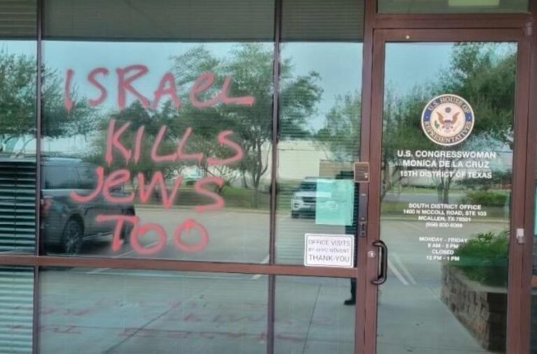 Vandals spray paint office of Texas congresswoman who supports Israel