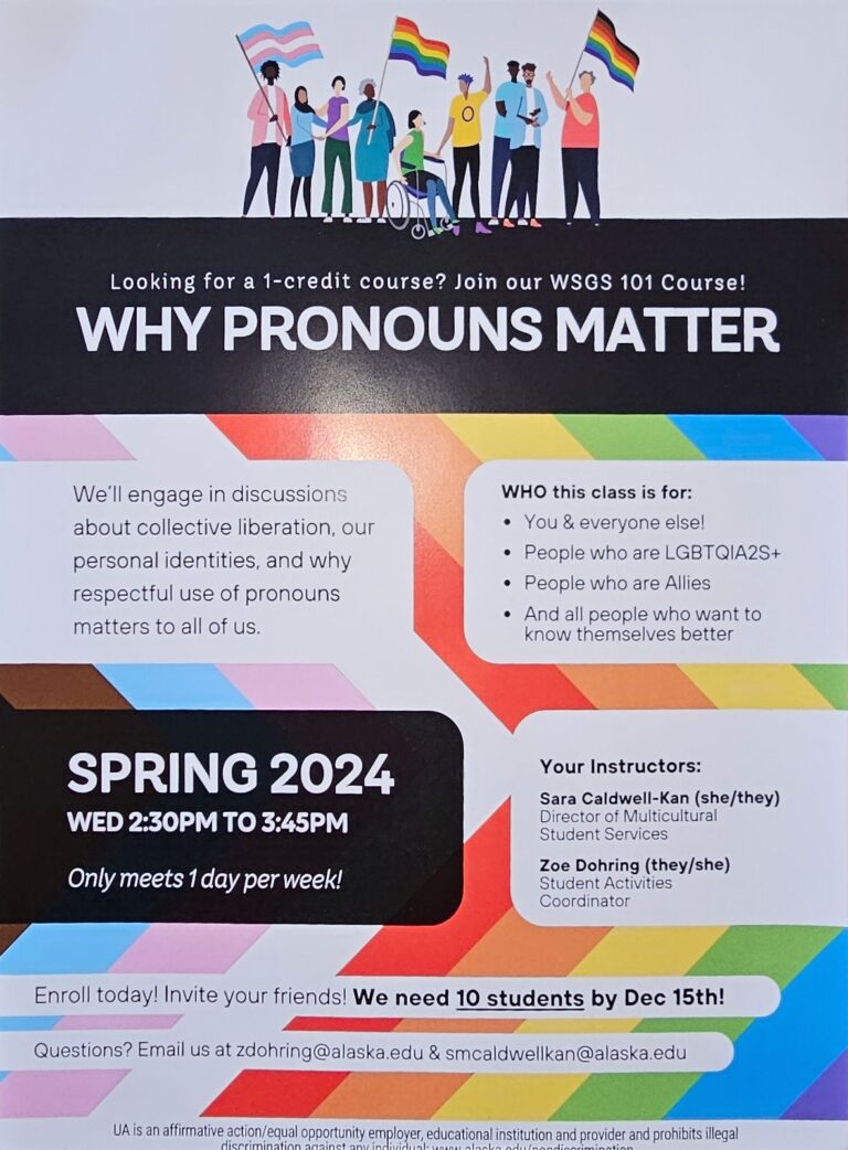 They, them, xe, ze, zi, zer, per, it: UAA launches gender-studies ‘Why Pronouns Matter’  class