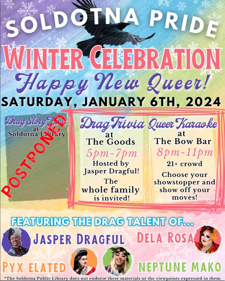 Soldotna’s Saturday drag queen story hour for children has been postponed