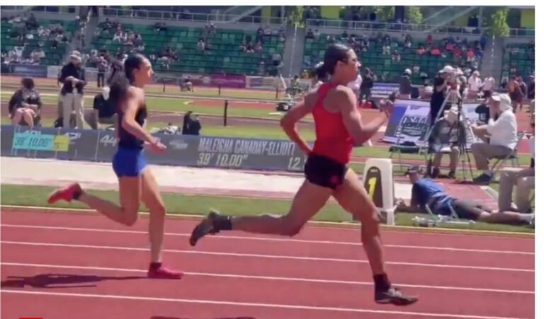 Watch video: Muscular Oregon trans-athlete repeatedly takes state titles from girl runners
