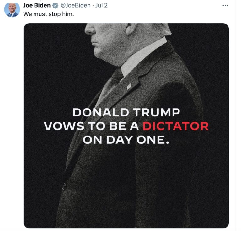 Incendiary: Biden and Democrats have repeatedly referred to Trump as a fascist, dictator, and ‘Hitler’