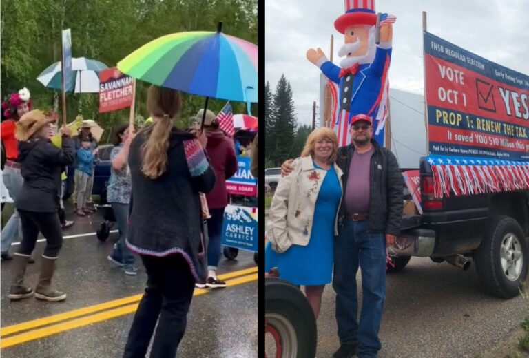 Parade politics: Ester, North Pole, Eagle River, Tok